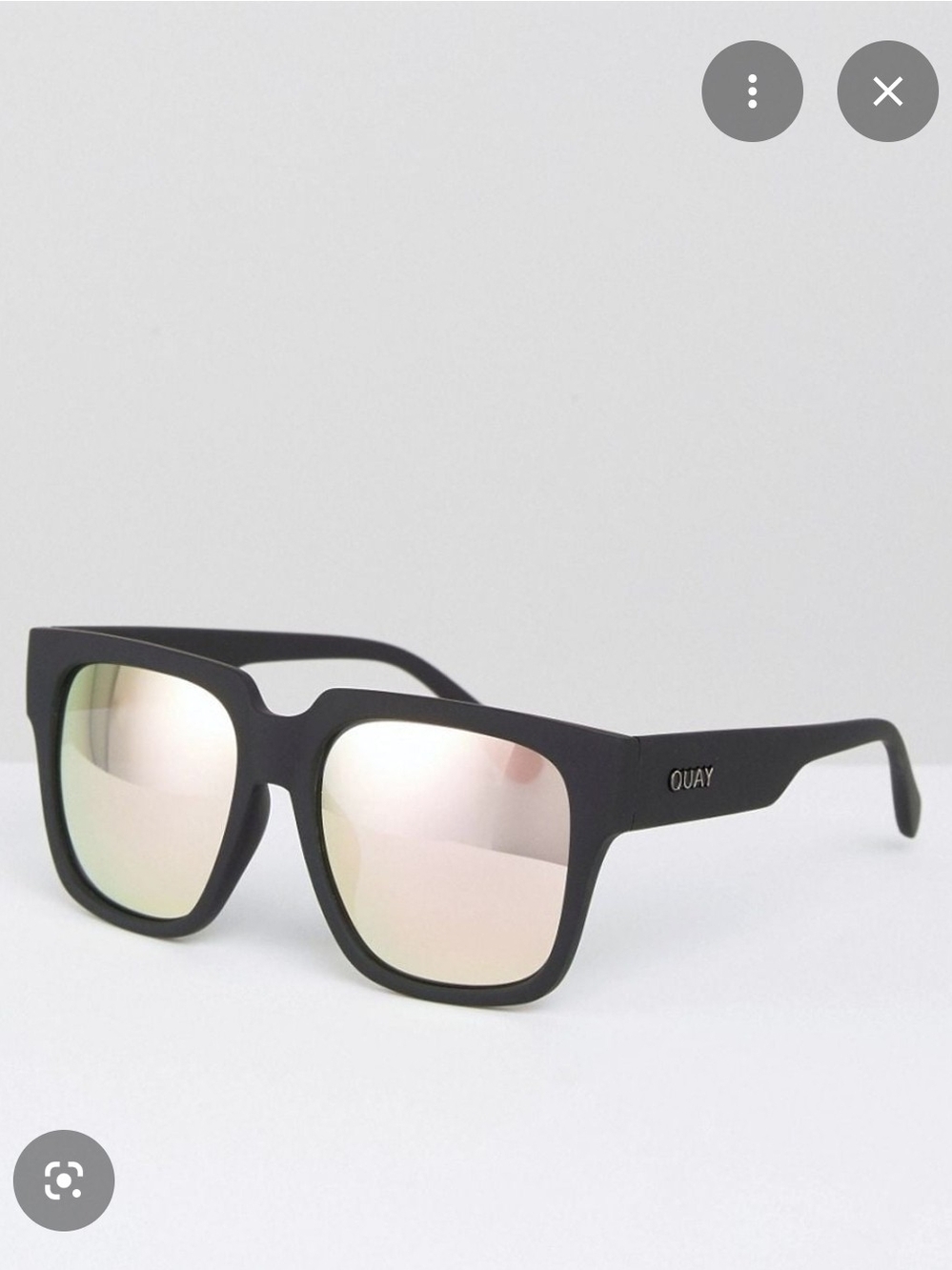 Quay Australia On The Prowl- Matte Black Sunglasses With Mirrored Lens